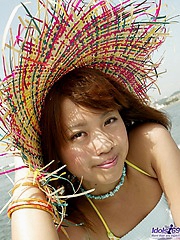 Japanese strumpet is a huge cock tease when she is at the beach
